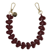 Handykette Herz - bordeaux - gold