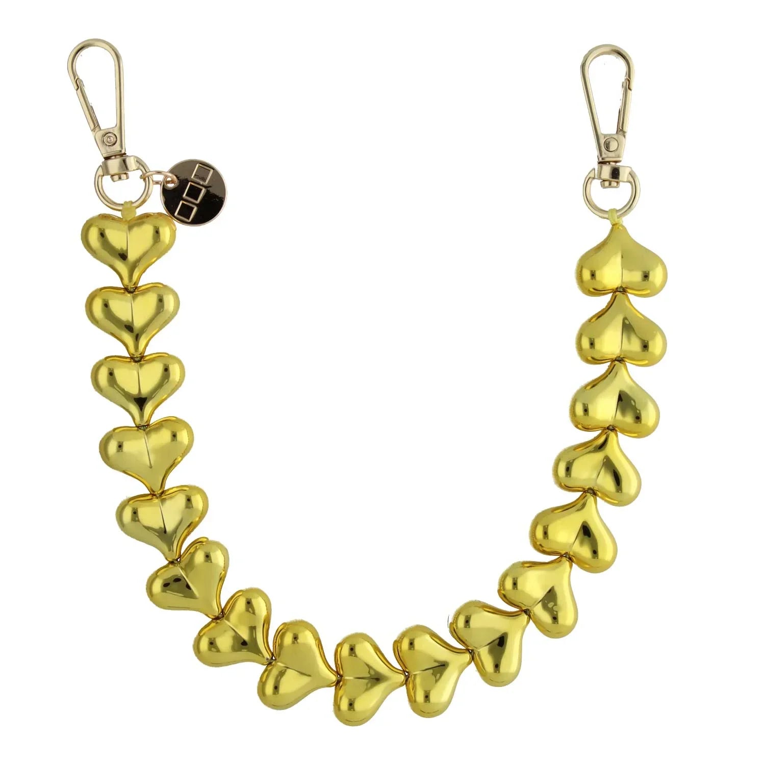 Handykette Heart – Chrom-Gold – Gold