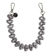 Handykette Herz - Chrom Schwarz - Silber