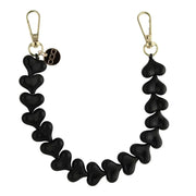 Handykette Heart - einfarbig schwarz - Gold