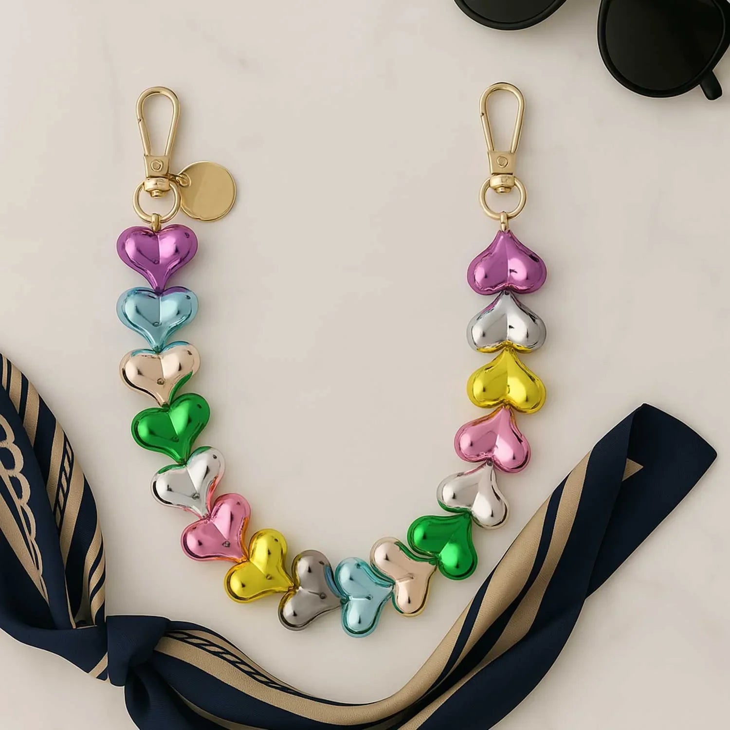 Handykette Heart - mehrfarbig - gold