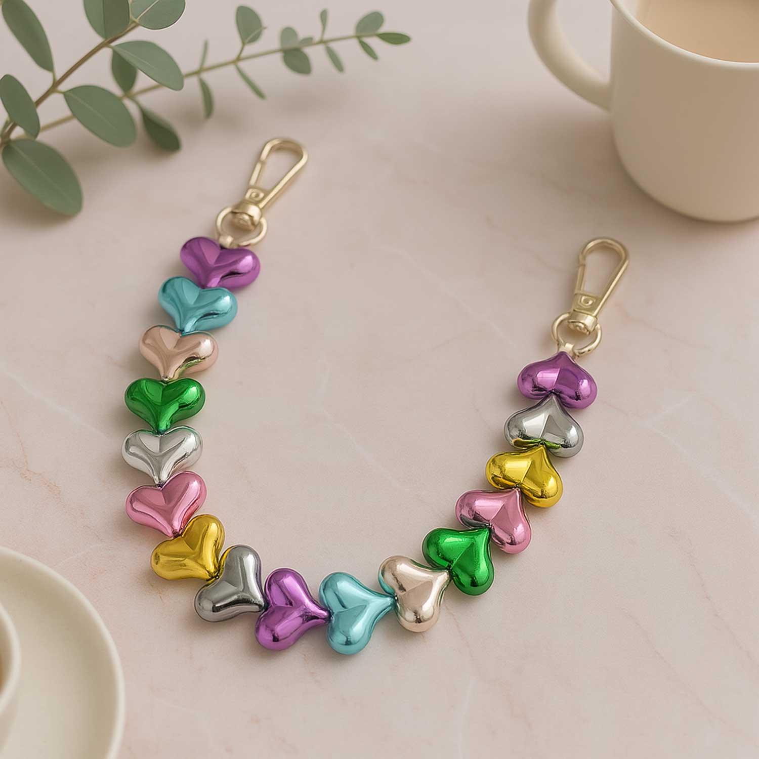 Handykette Heart - mehrfarbig - gold