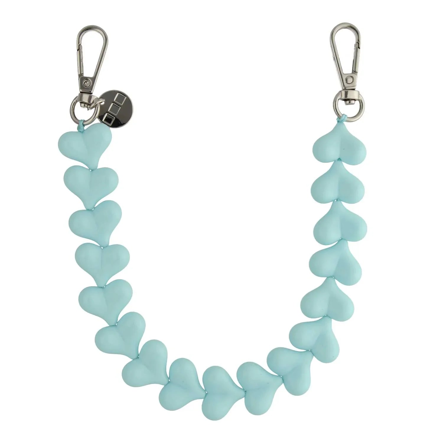 Handykette Heart - hellblau - silber