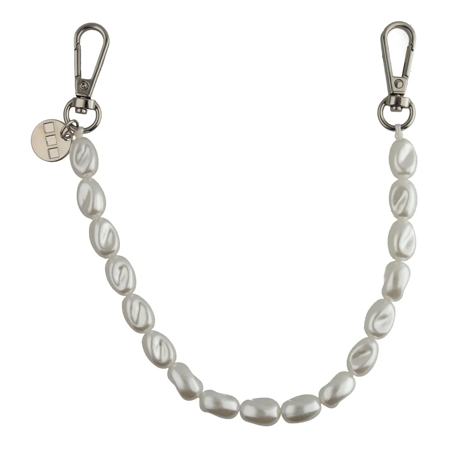 Handykette kurz Perle - Silber