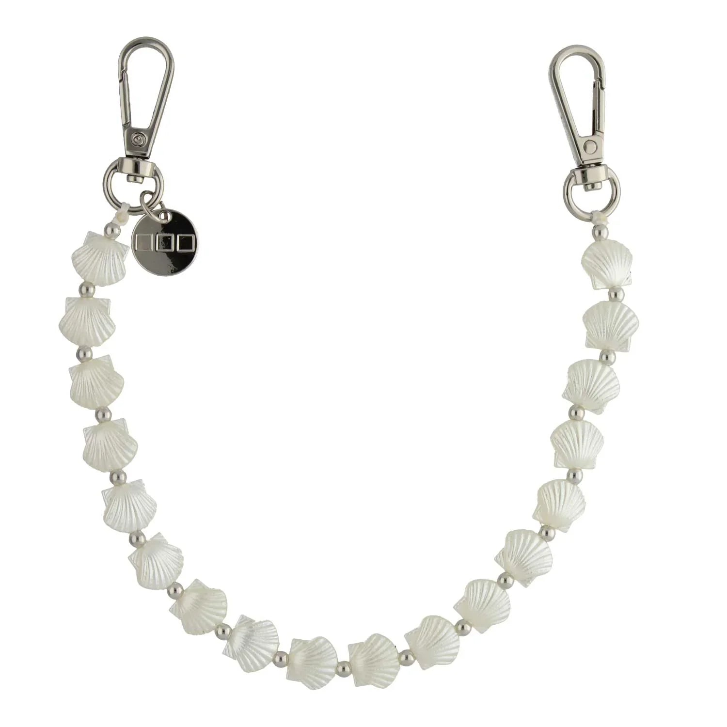 Handykette Shell – weiß – silber