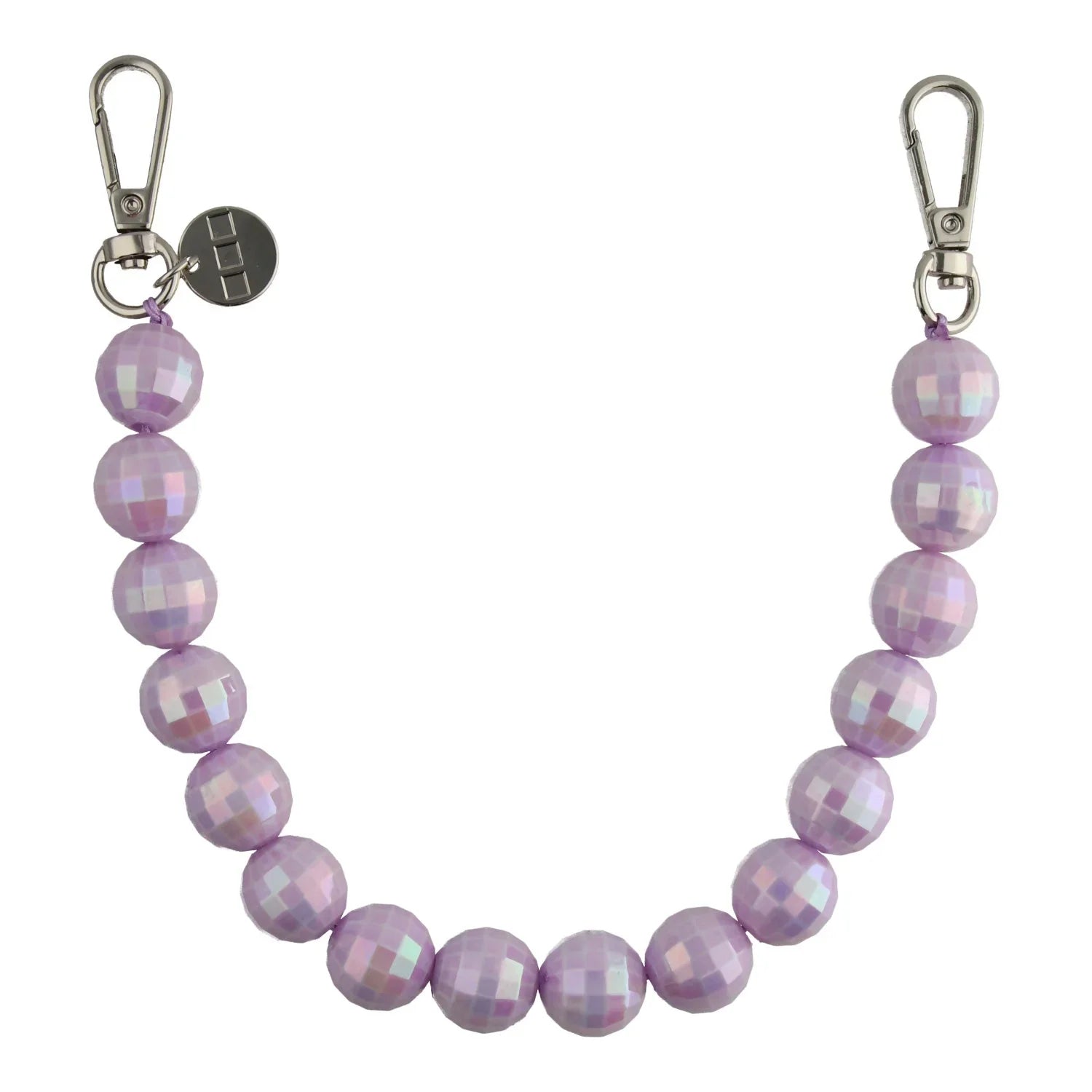 Handykette Discokugel - lila - silber