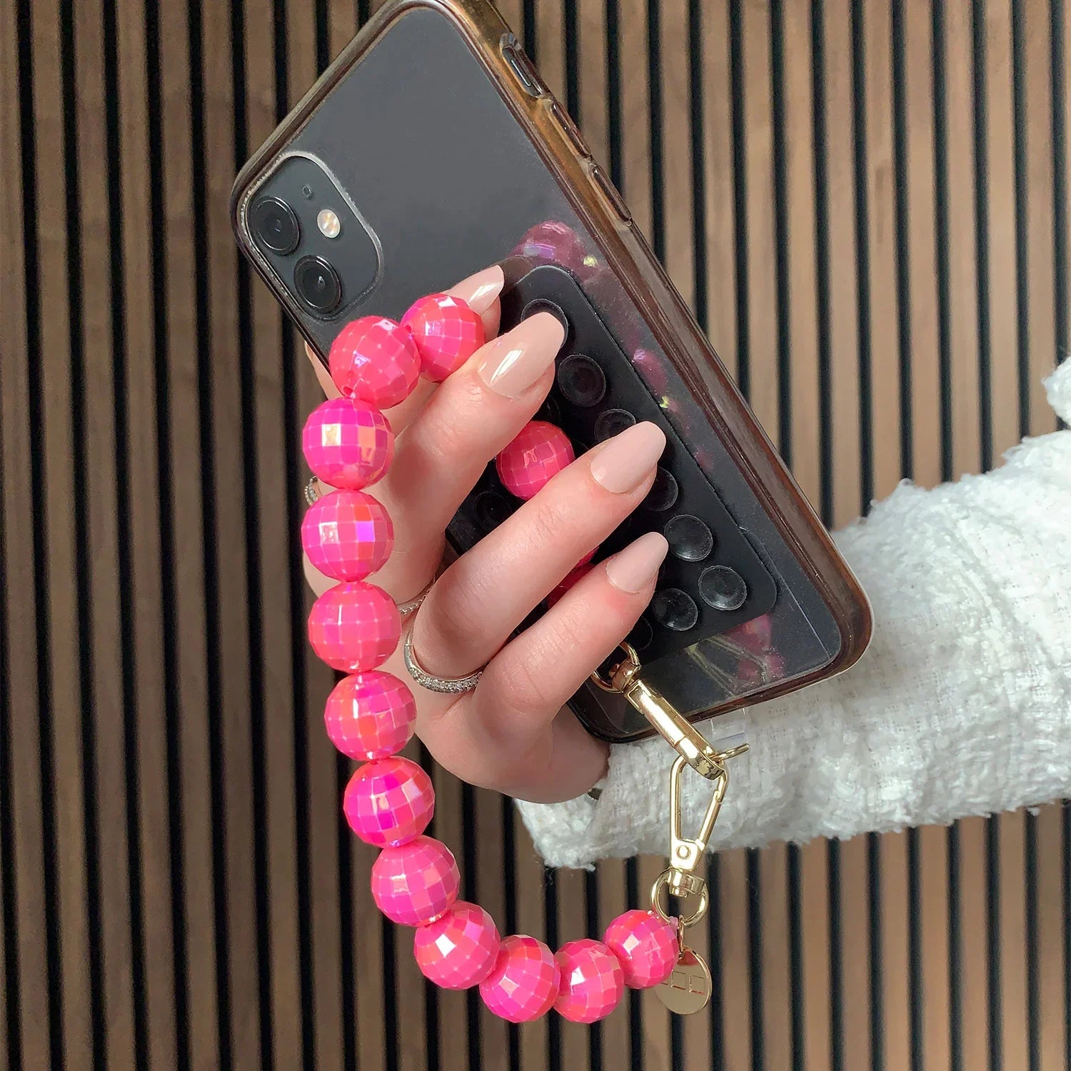 Handykette Disco – Rosa – Gold