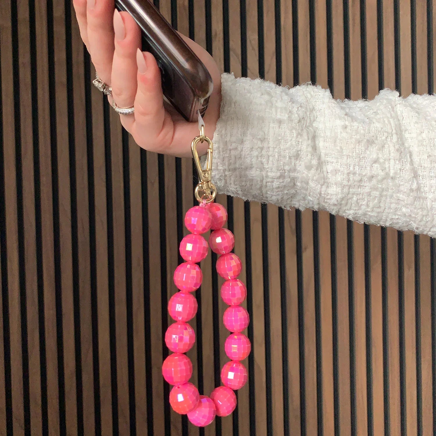 Handykette Disco – Rosa – Gold