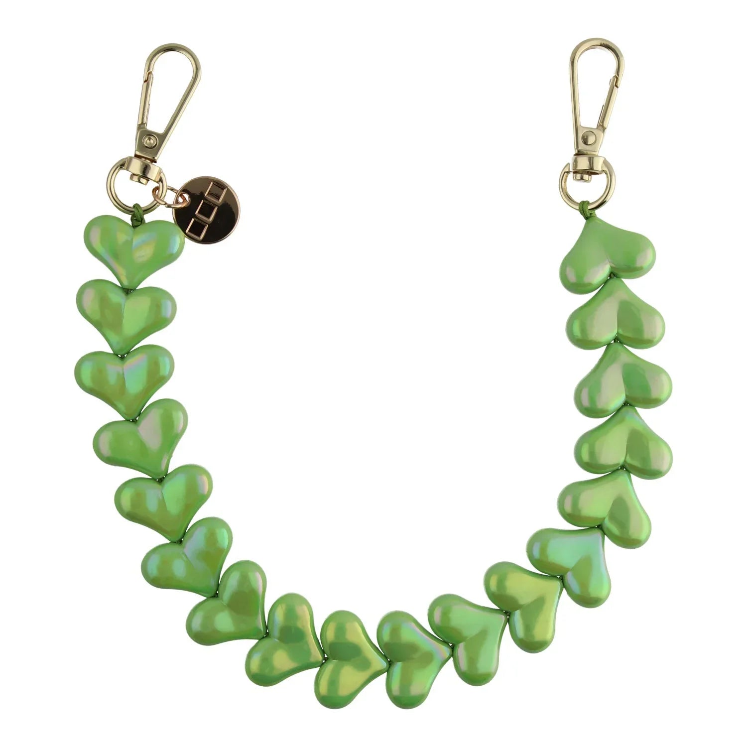 Handykette Heart – Apfelgrün – Gold