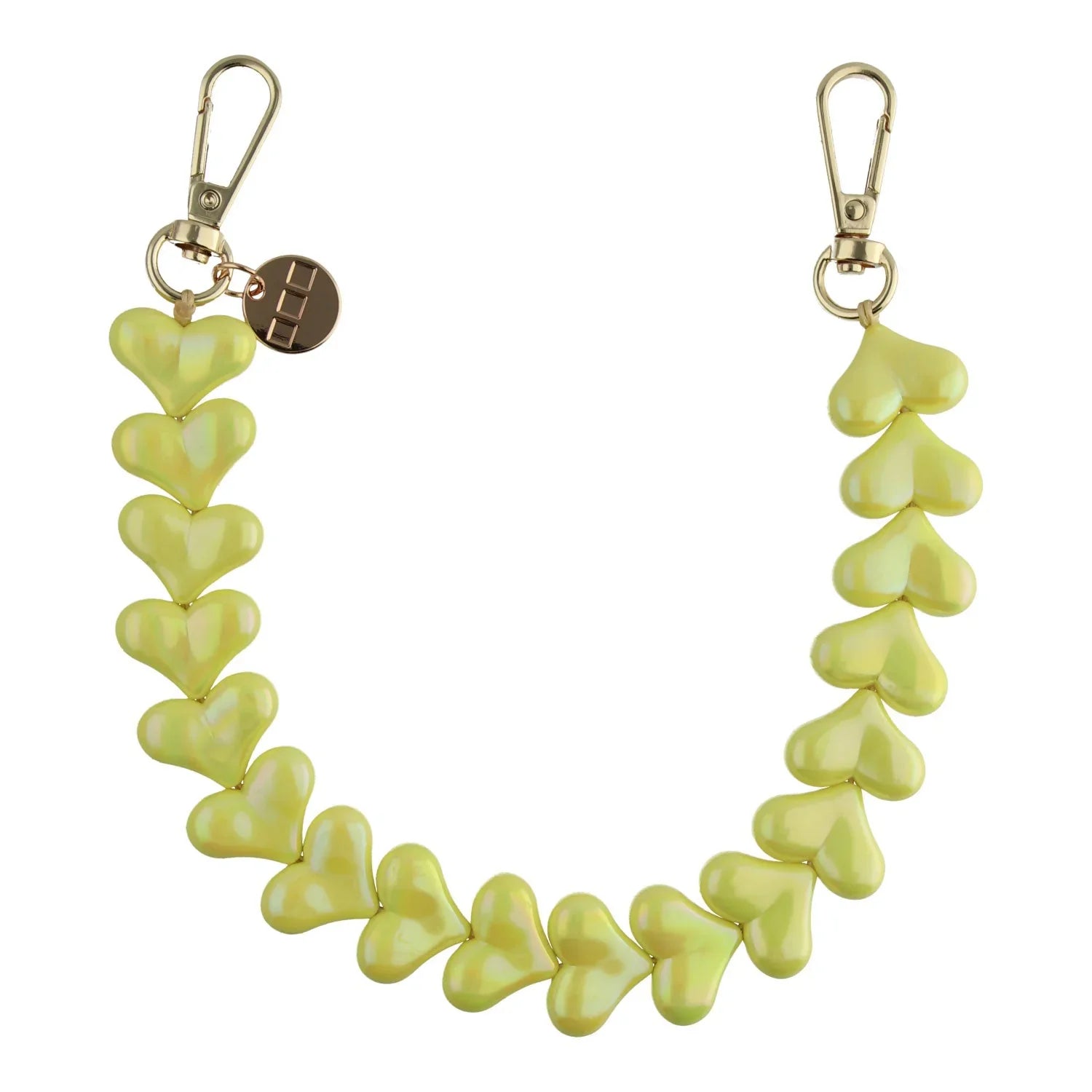 Handykette Herz - gelb - gold