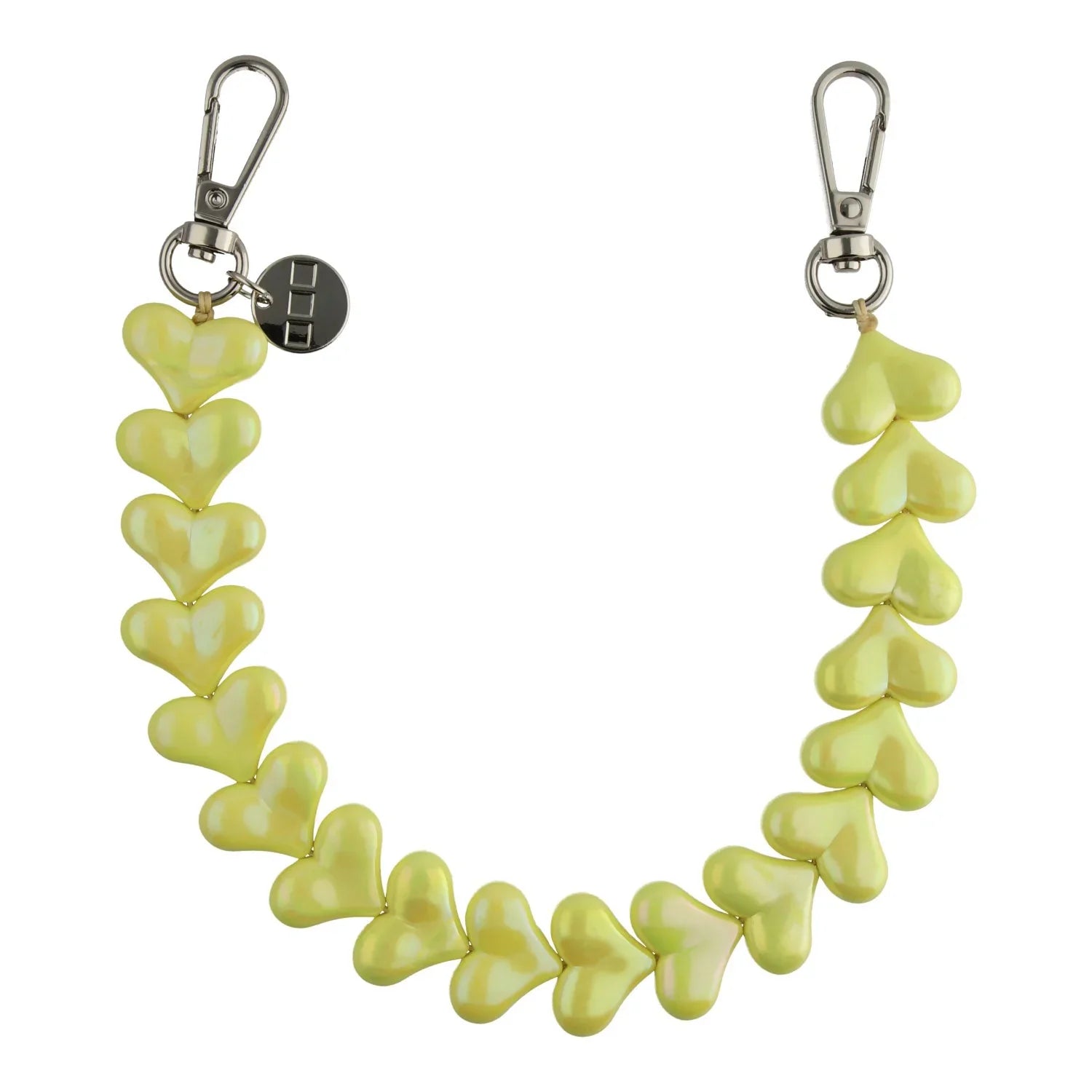 Handykette Heart - gelb - silber