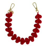 Telefonschnur Samt – rot – gold