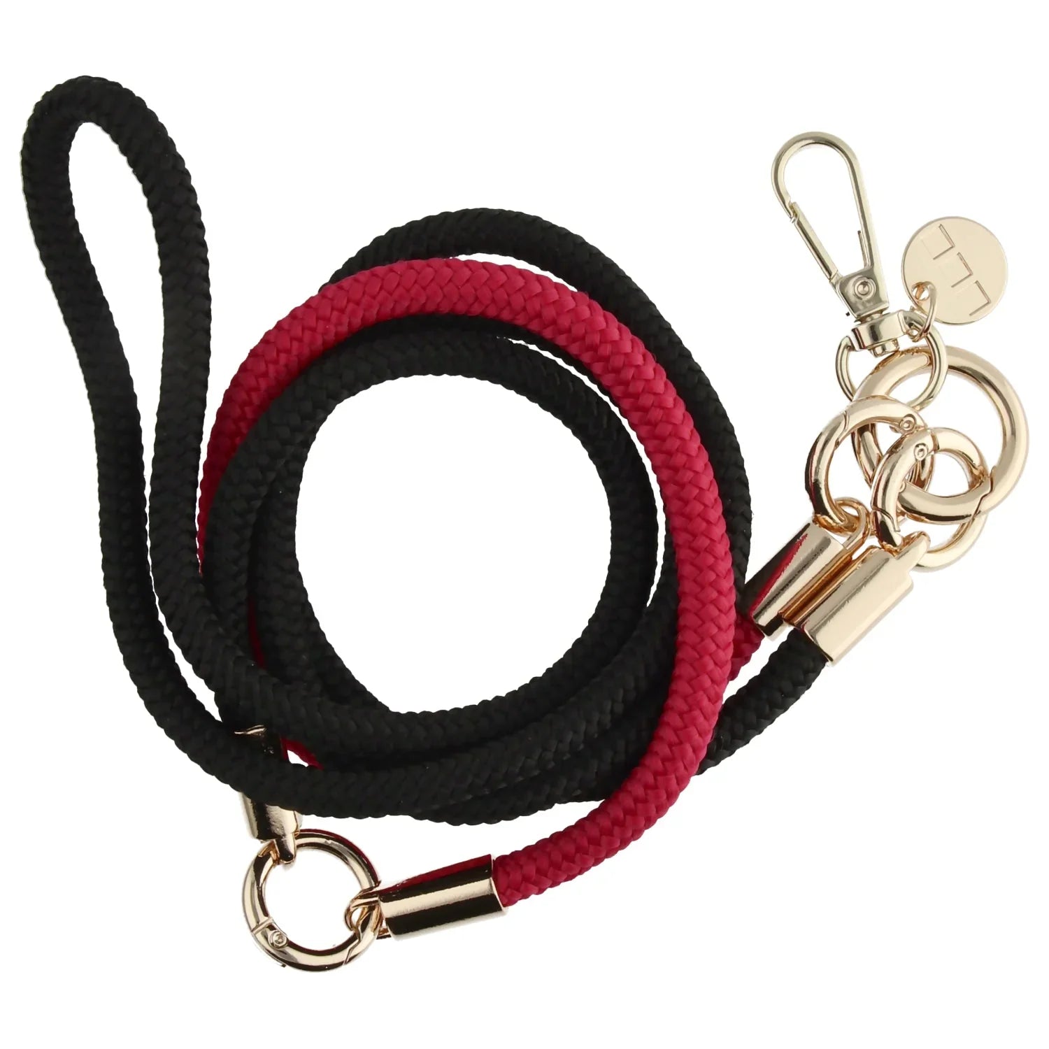 Handykette Flexicord - schwarz rot - gold