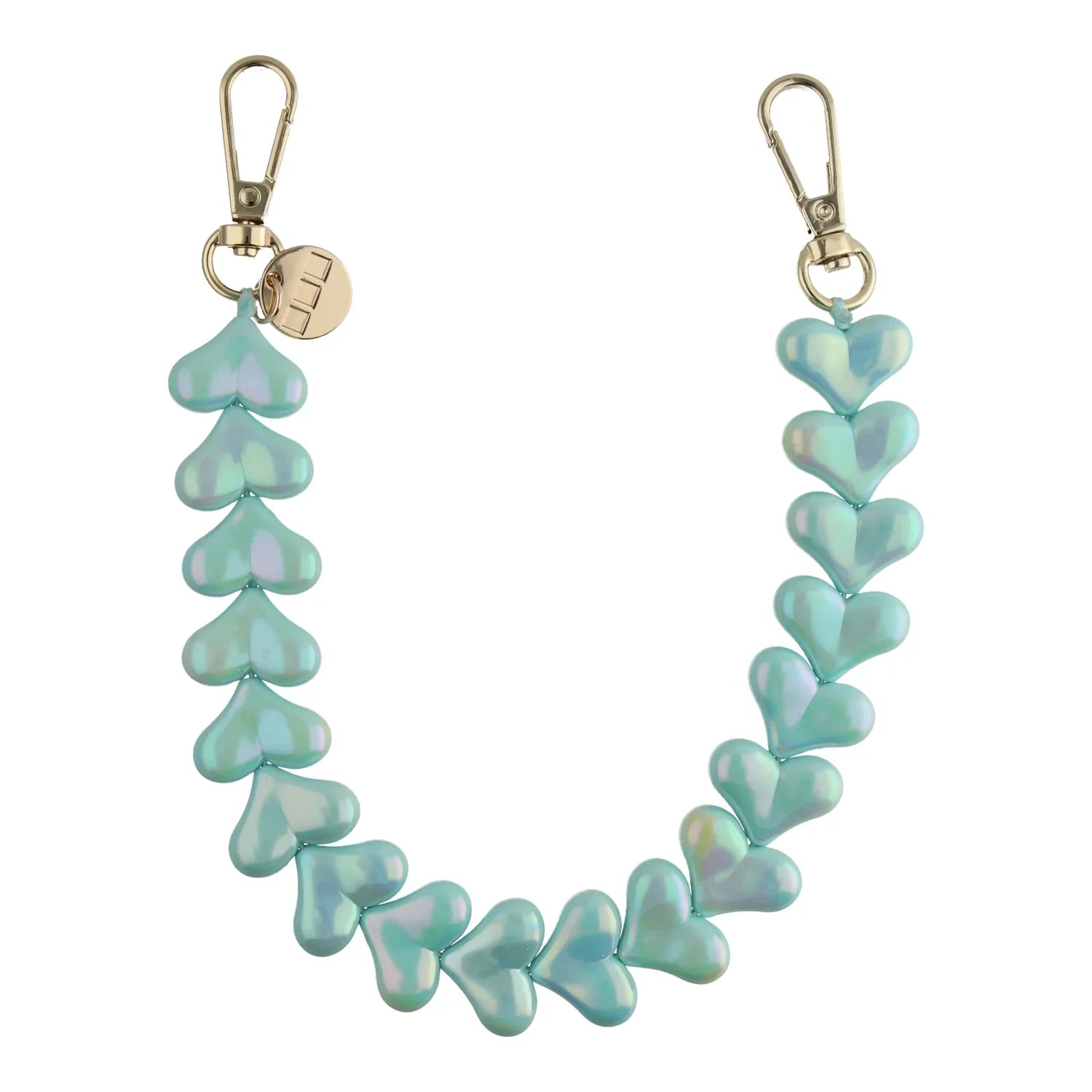 Handykette Heart – grün glänzend – gold
