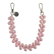 Handykette Herz - rosa glitzernd - silber