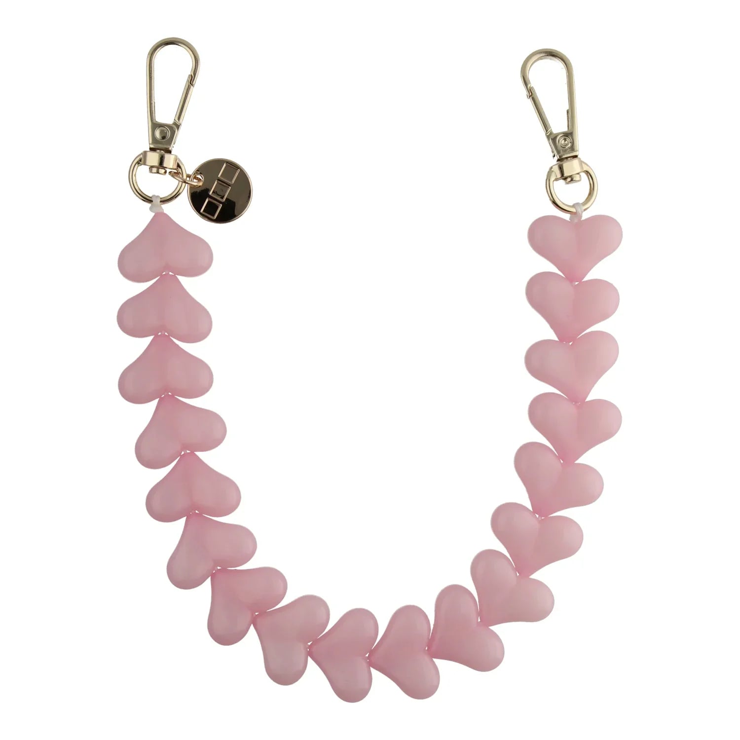 Handykette Heart - Babyrosa - Gold