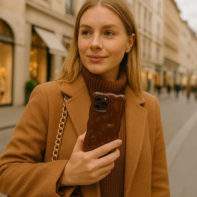 iPhone Hülle Bubble – dunkelbraun