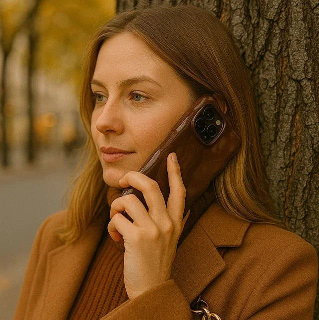 iPhone Hülle Bubble – dunkelbraun