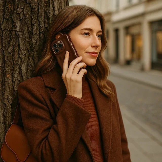 iPhone Hülle Bubble – dunkelbraun