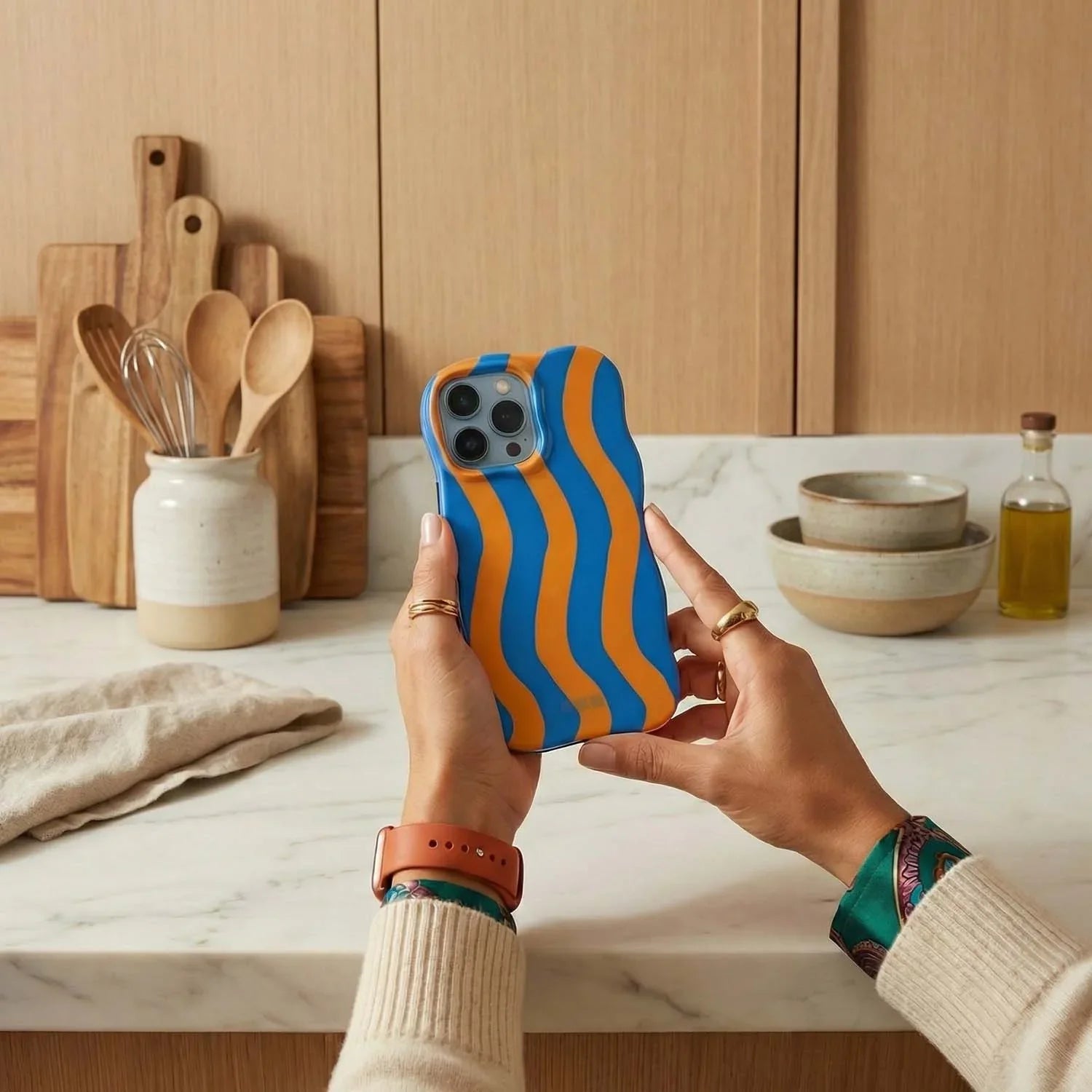iPhone Hülle Candy – Blau Orange