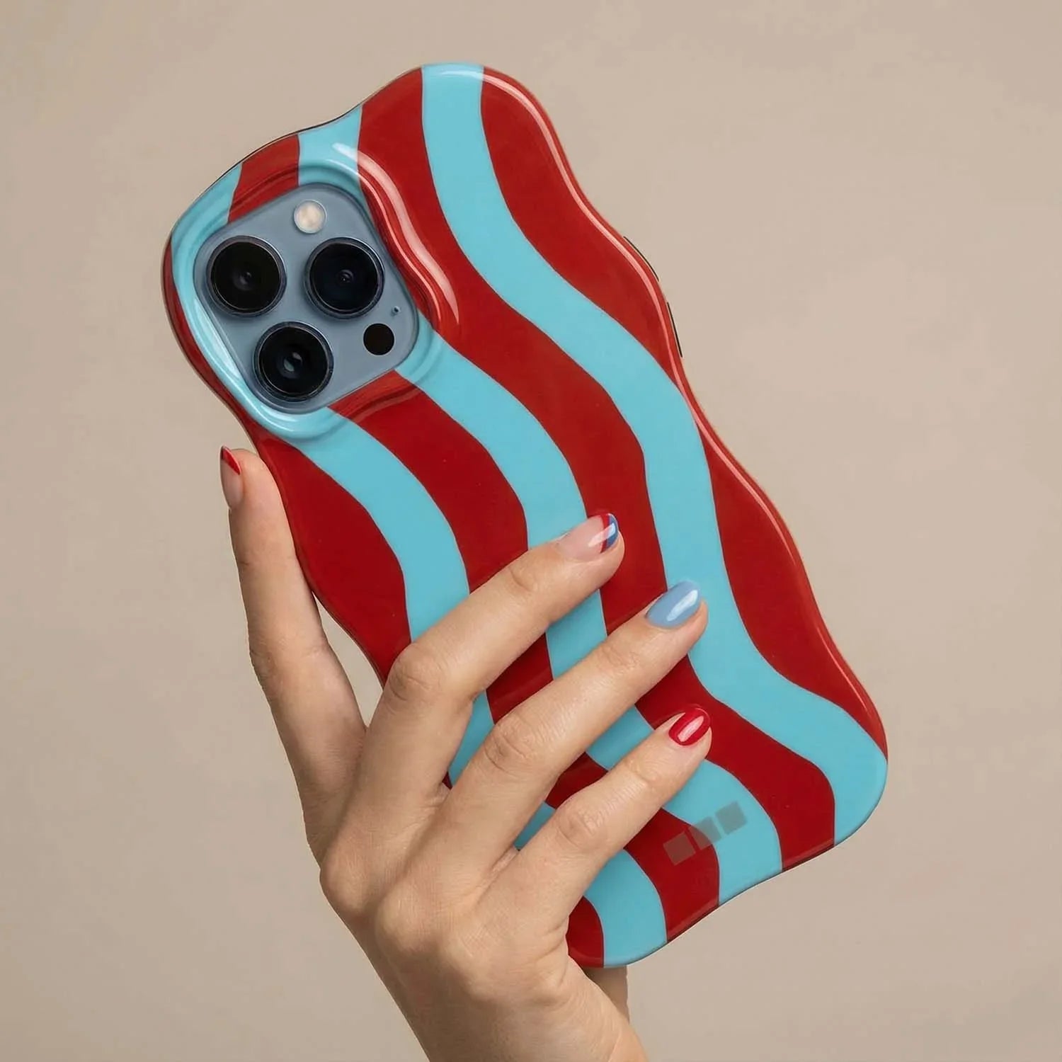 iPhone Hülle Candy – blau rot
