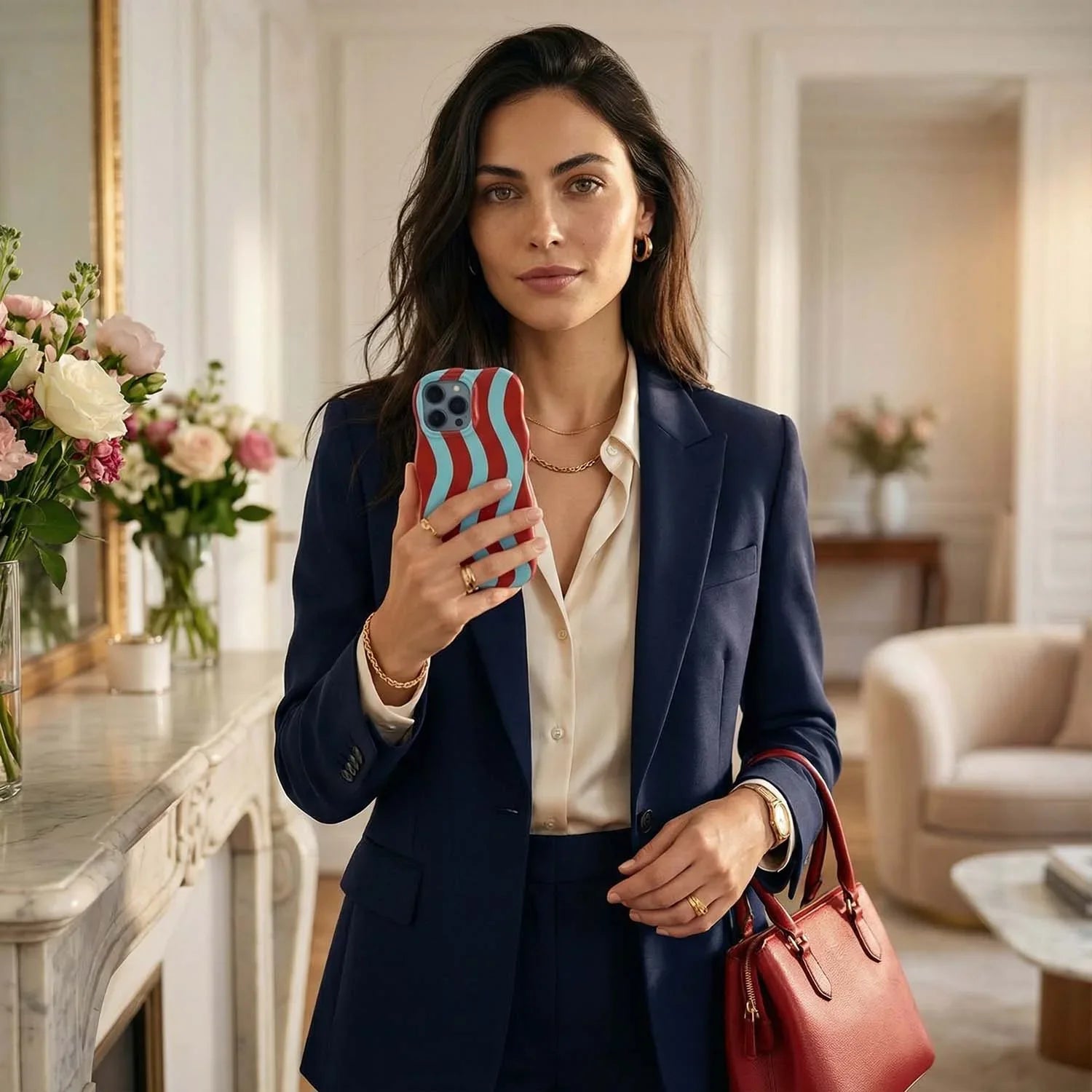 iPhone Hülle Candy – blau rot
