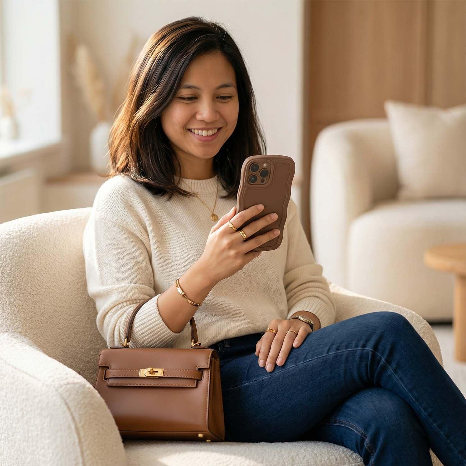 iPhone-Hülle Curve – Braun