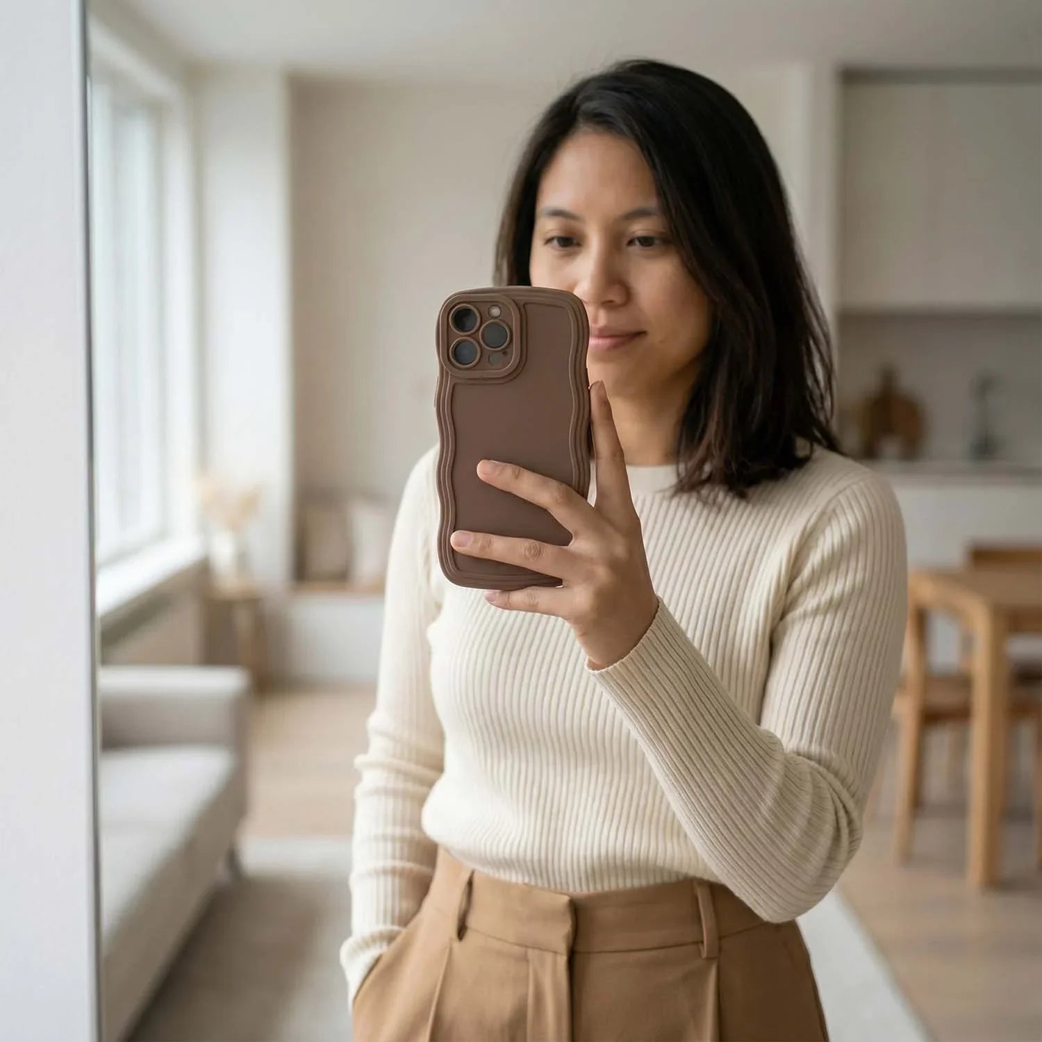 iPhone-Hülle Curve – Braun