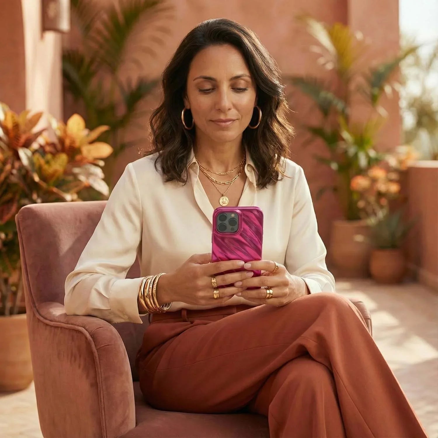 iPhone-Hülle Lustra - leuchtendes Pink
