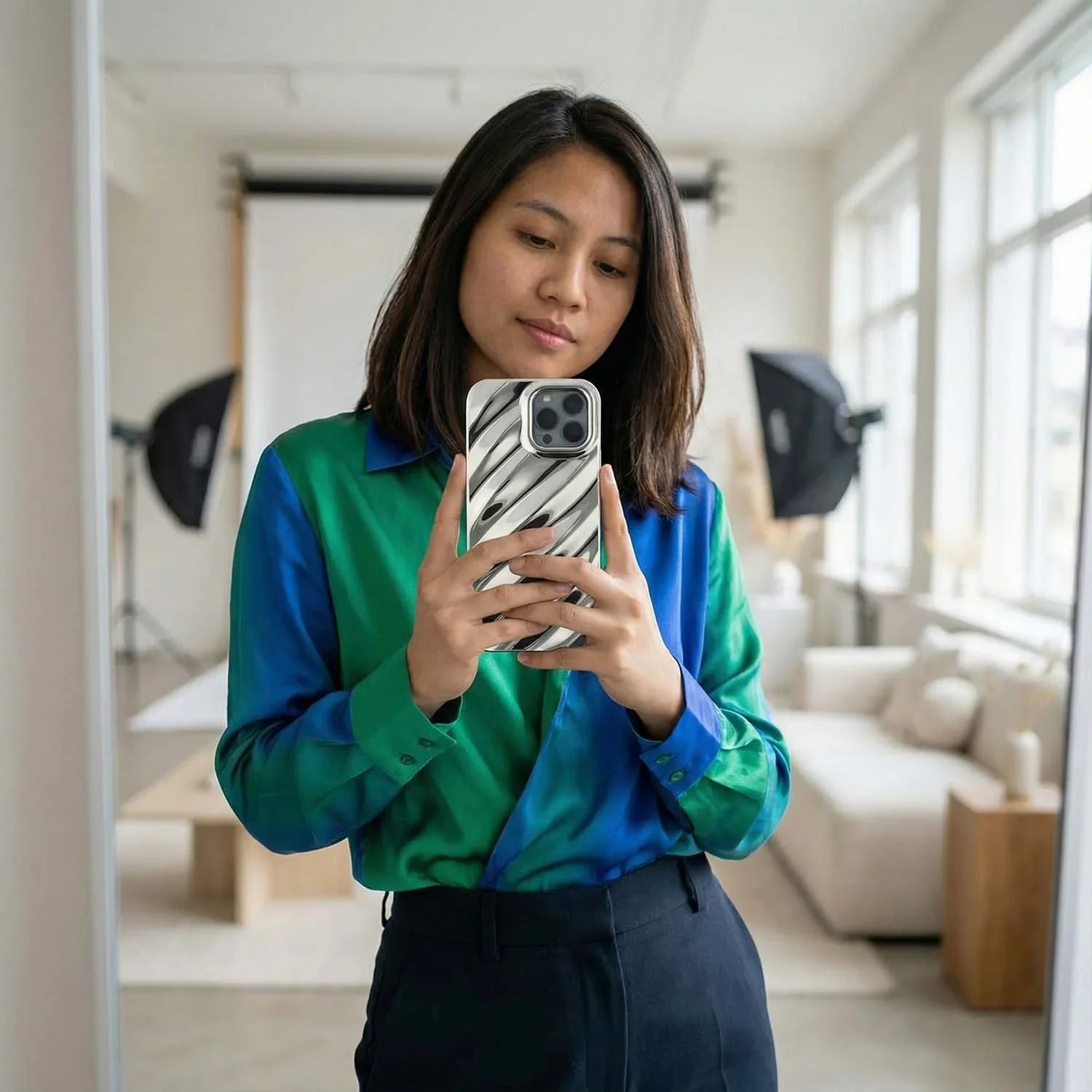 iPhone Hülle Lustra - Silber