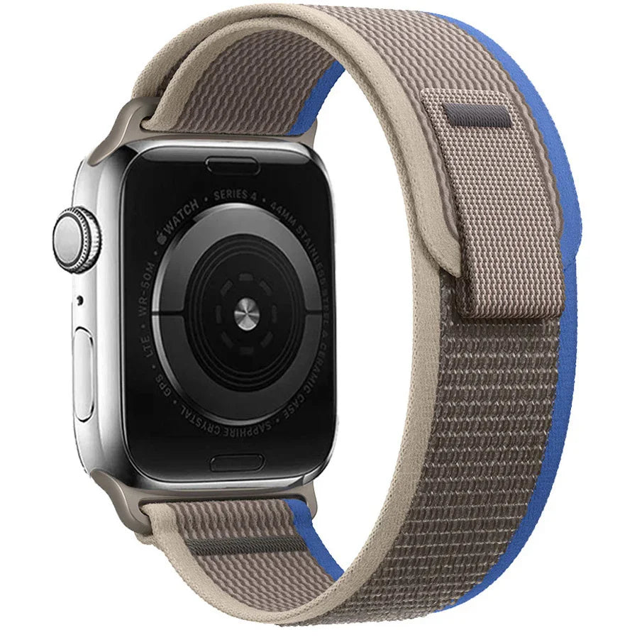 Apple Watch Armband Trail - Nylon - Blau Grau