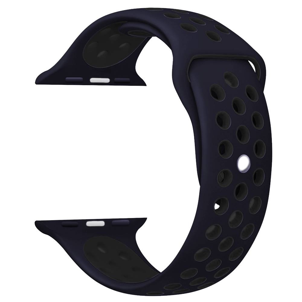 Apple Watch Doppel Sportarmband - Mitternachtsblau Schwarz