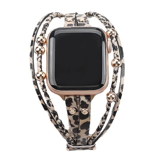 Apple Watch schmuck Lederarmband - Leopard