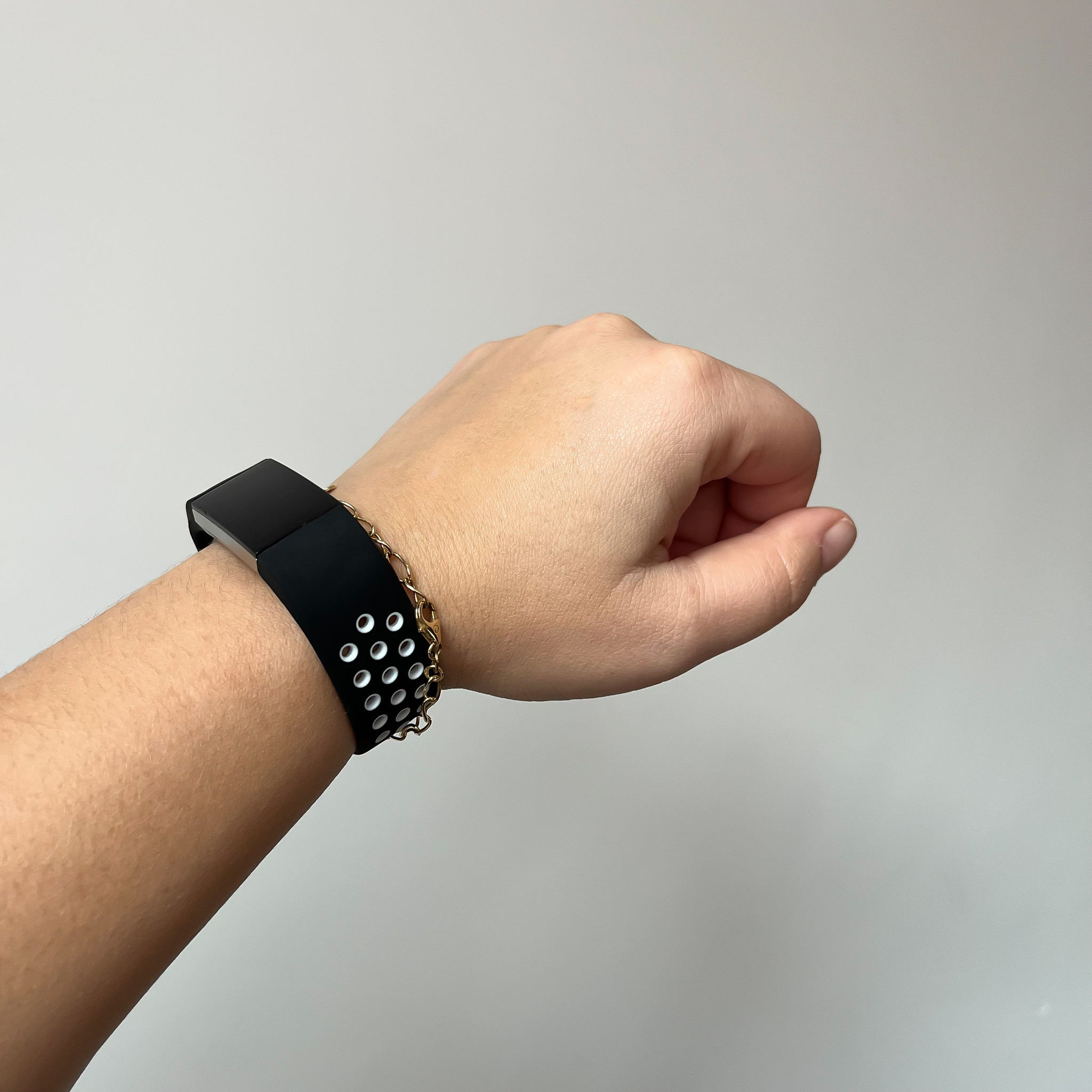 Fitbit Charge 2 Doppel Sportarmband - schwarz weiß