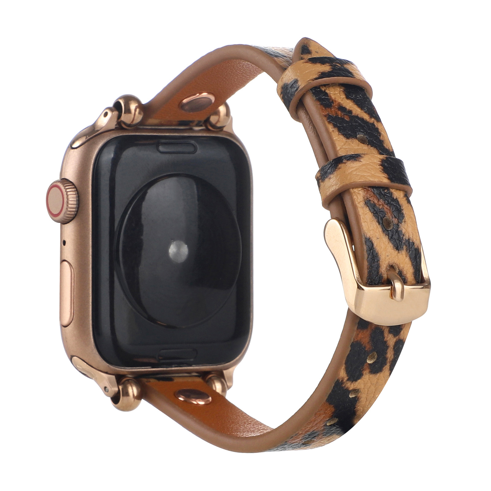 Apple Watch schlankes Lederarmband - Leopard