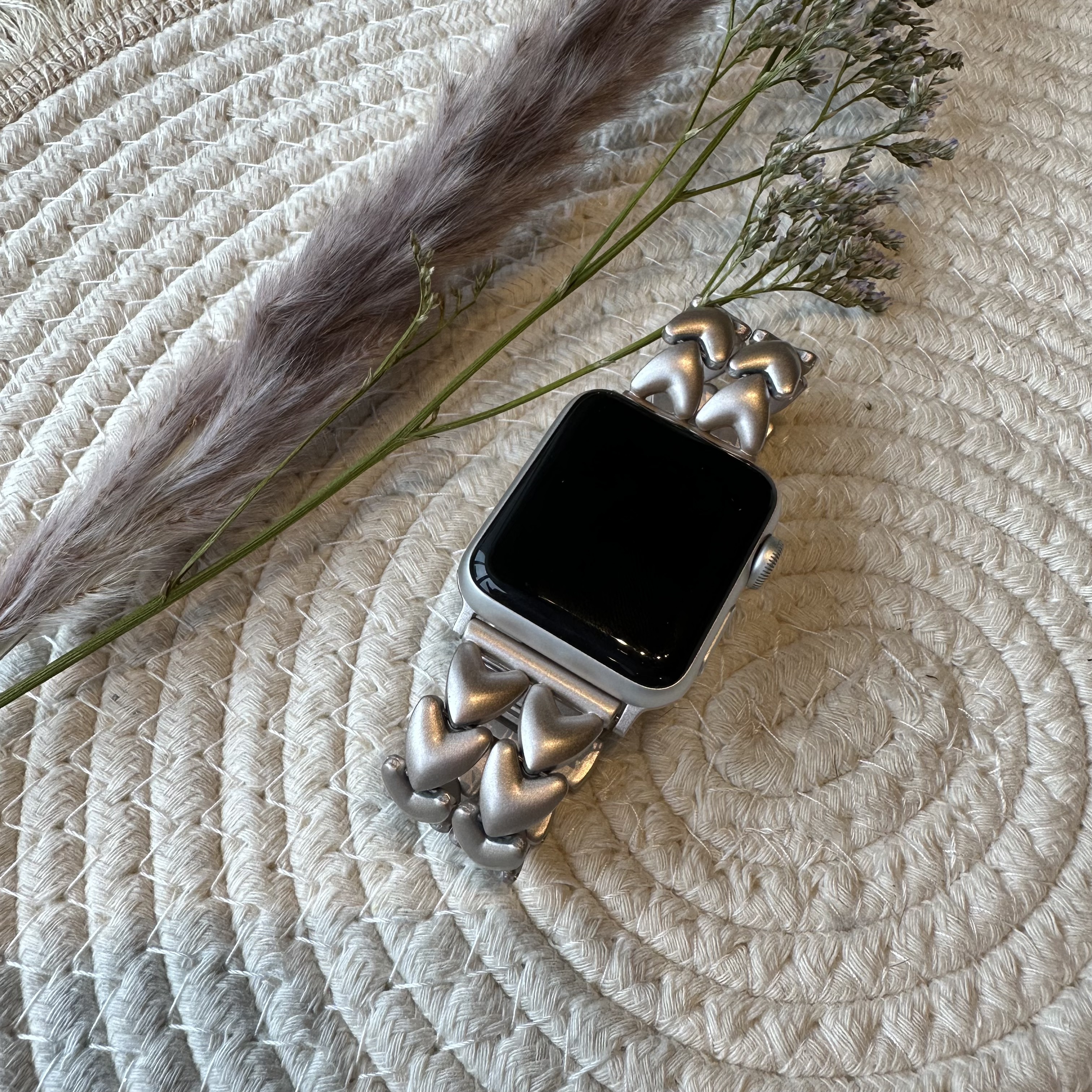 Apple Watch Herz-Stahlgliederarmband – polarstern