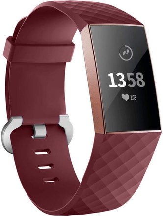 Fitbit Charge 3 & 4 Sport Waffelband - weinrot