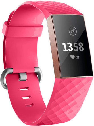 Fitbit Charge 3 & 4 Sport Waffelband - rosa rot