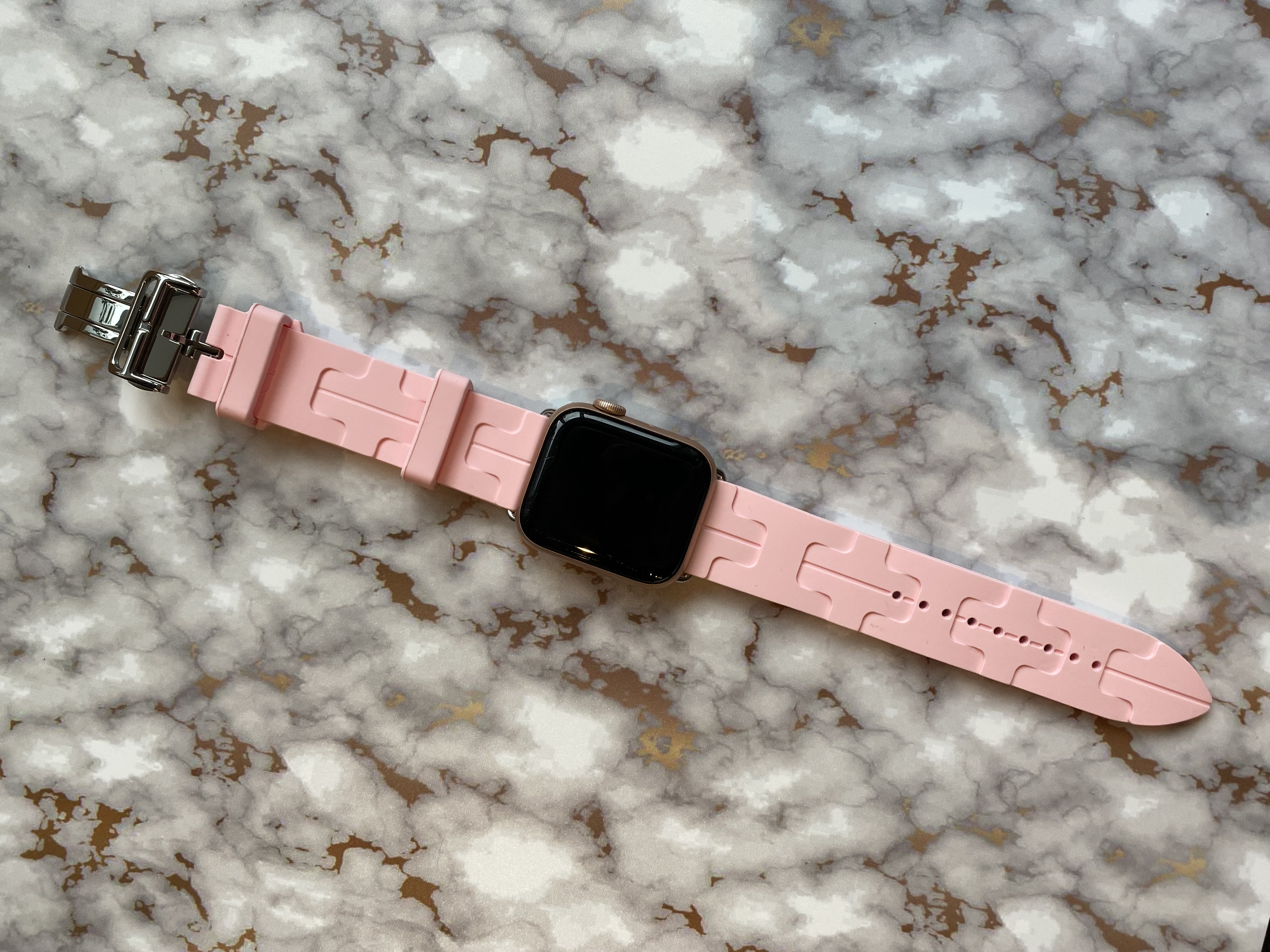 Apple Watch Sportarmband Hermès kilim single tour - rosa