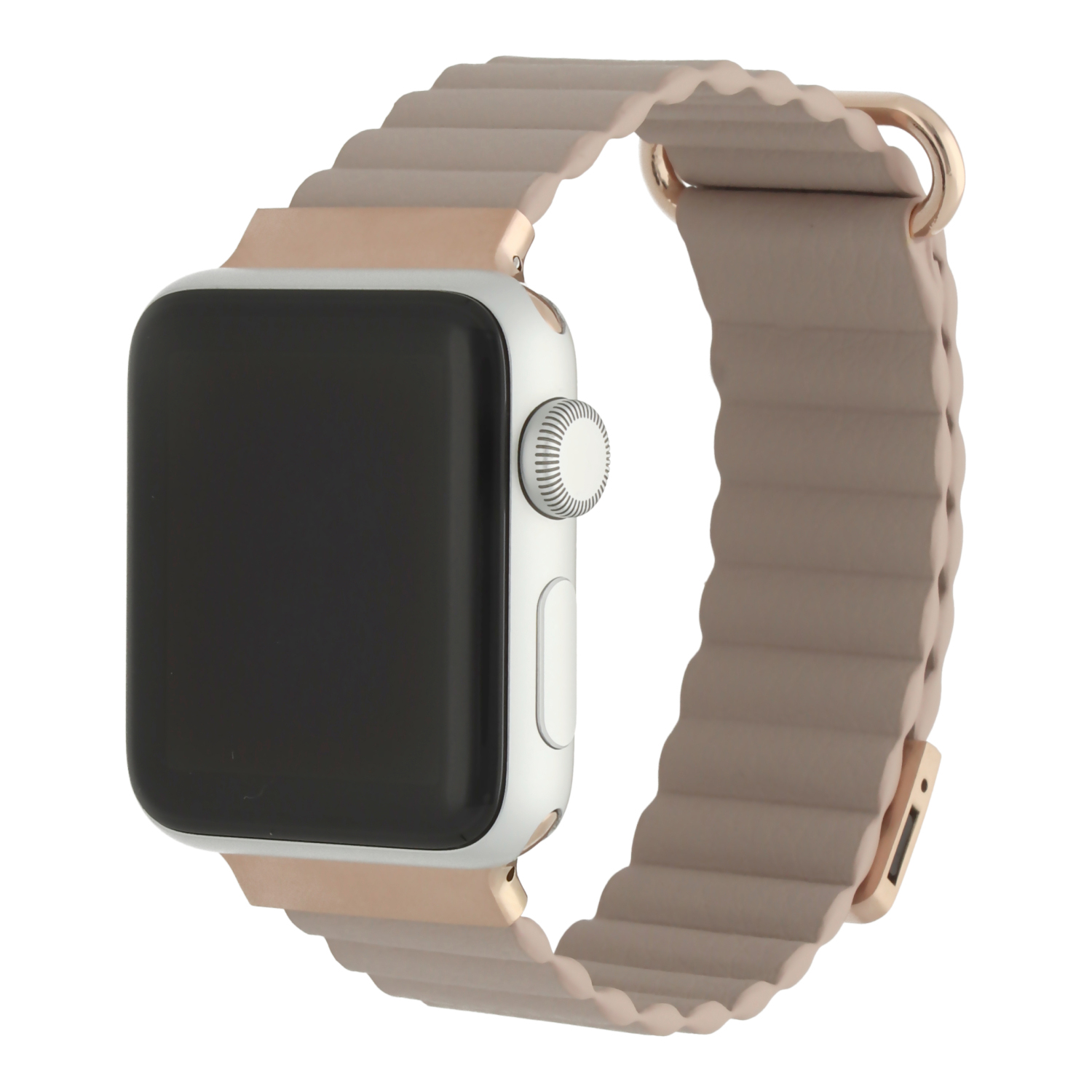  Apple Watch Leder Magnet Magna Band - Khaki