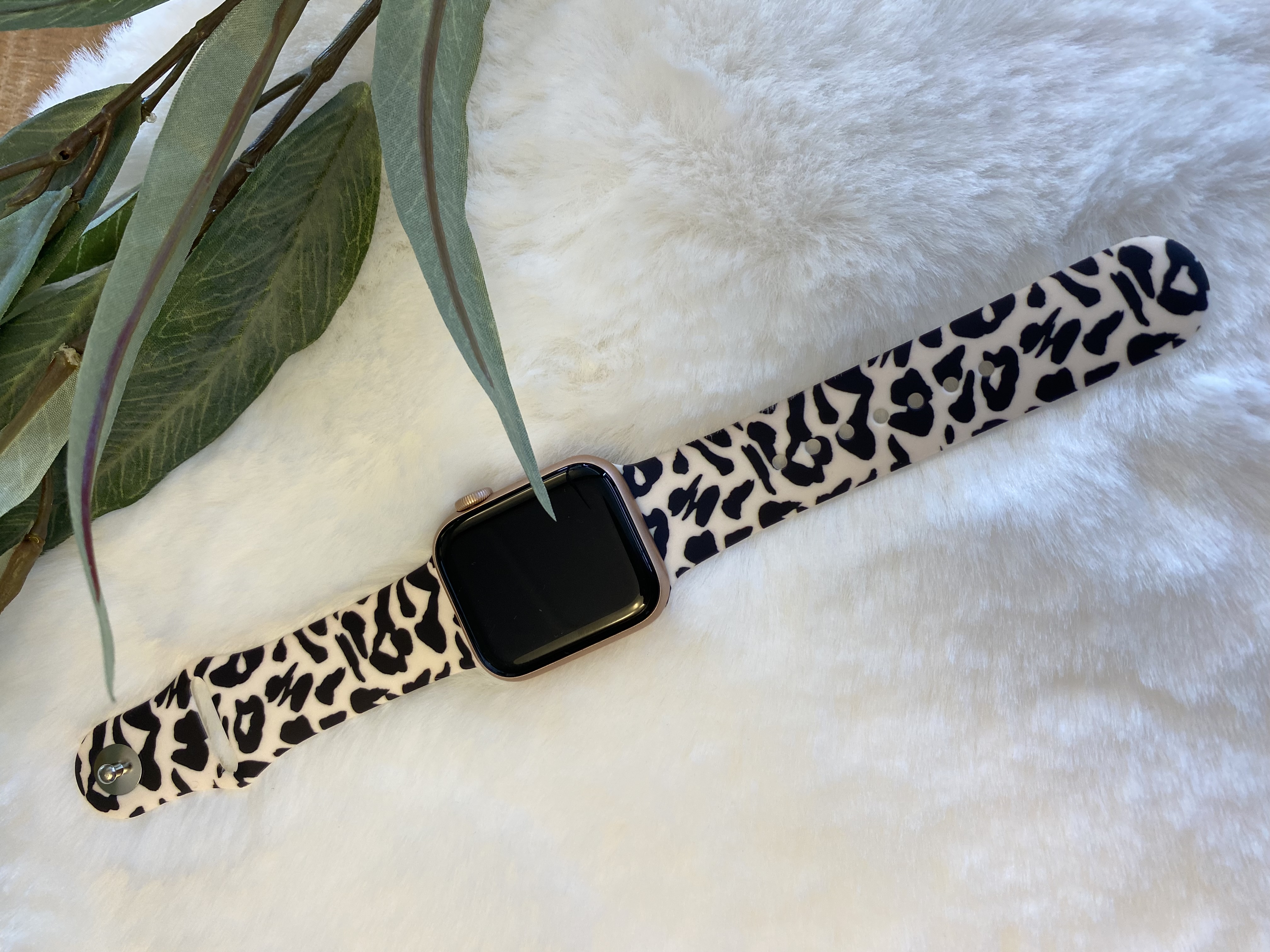 Apple Watch druck Sportarmband - Leopardenbeige