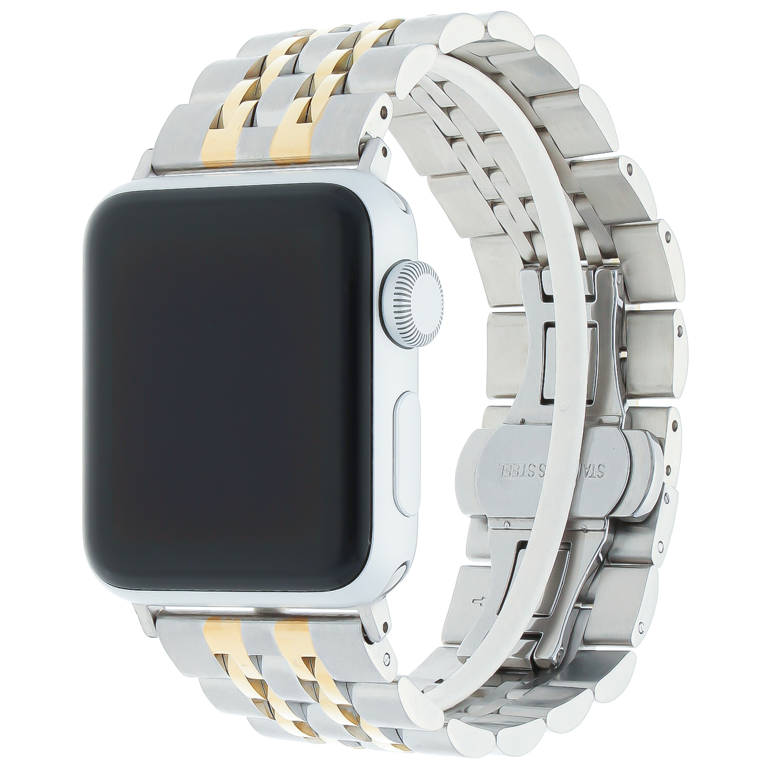 Apple Watch Edelstahl GliederArmband - Silber Gold