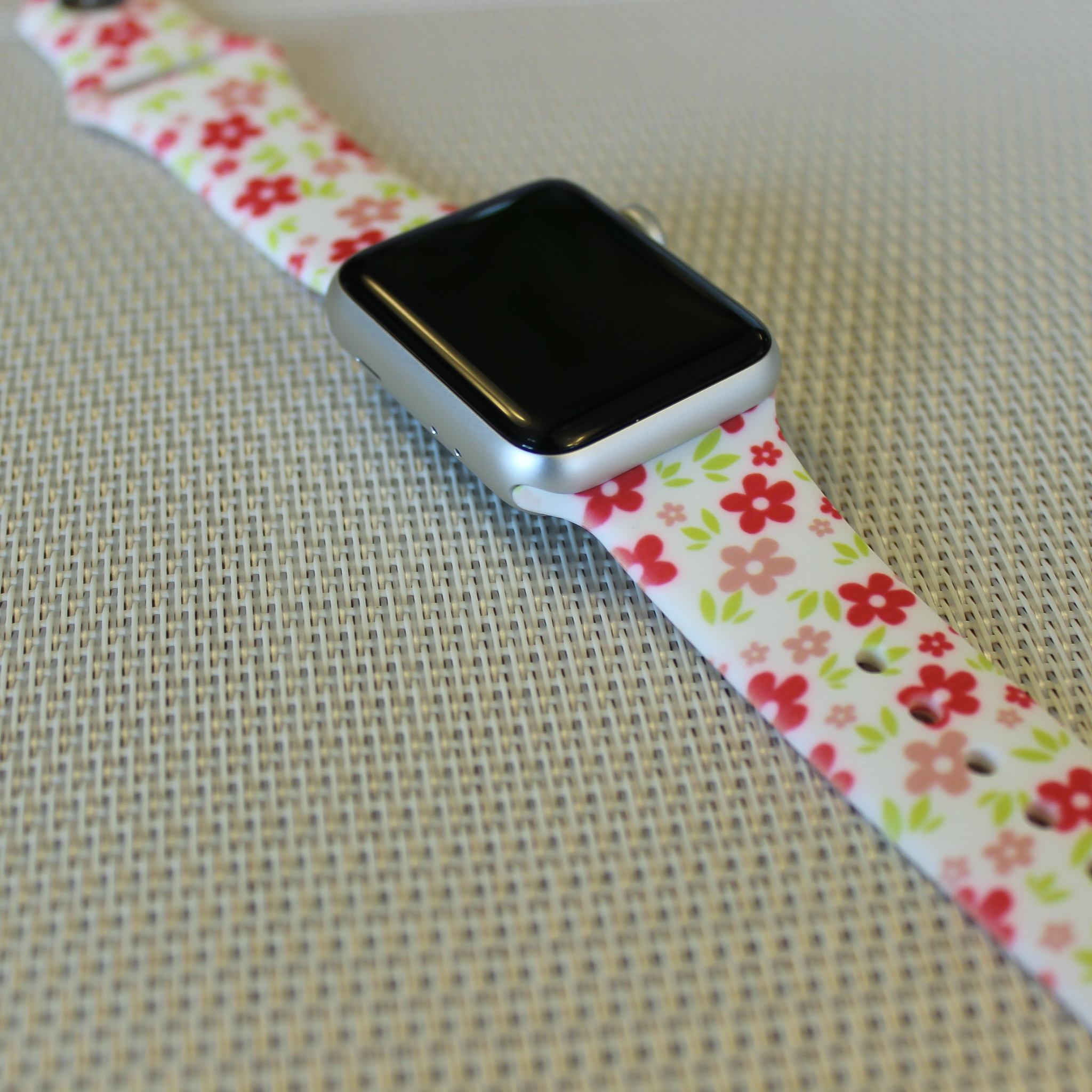 Apple Watch druck Sportarmband - Blumen rot
