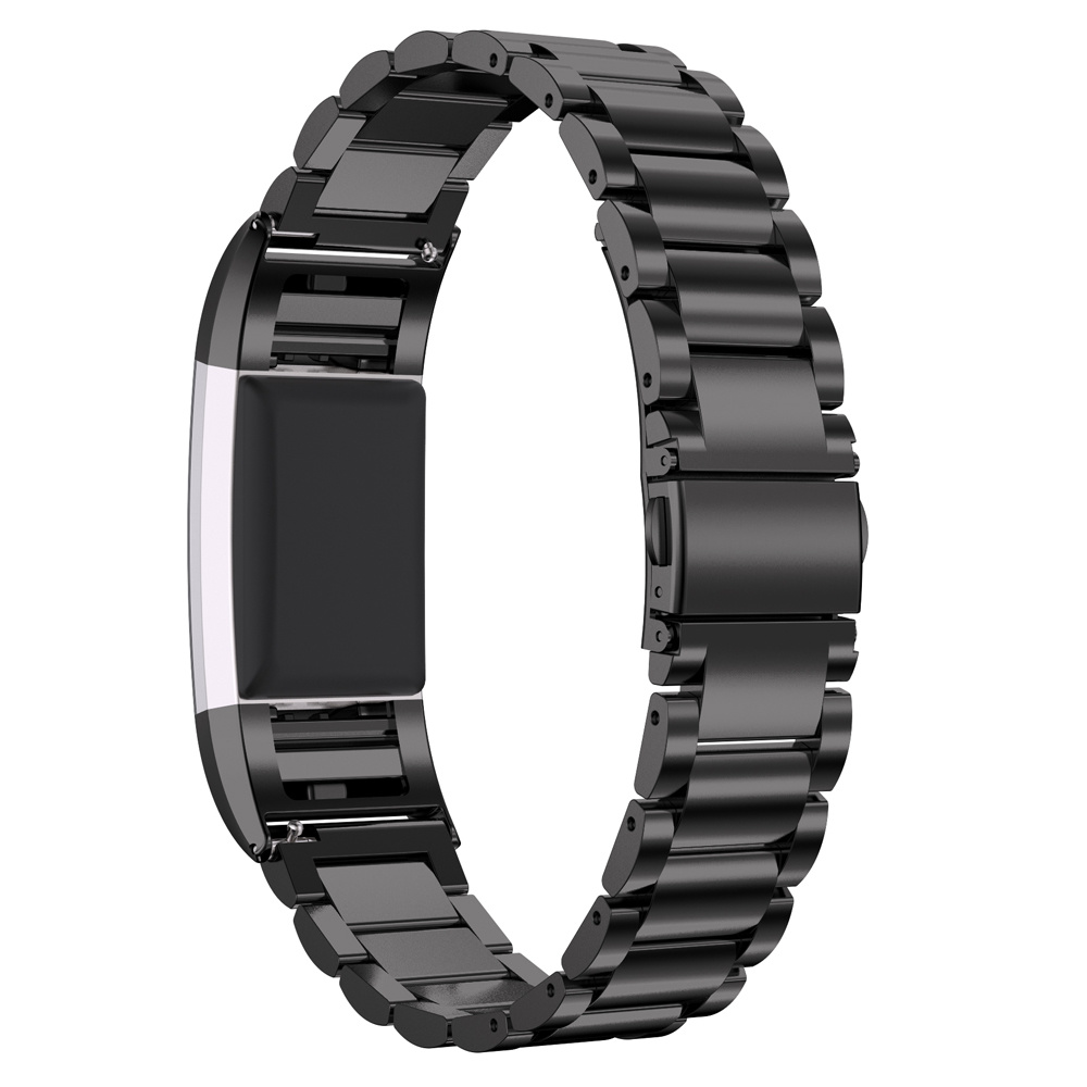 Fitbit Charge 2 Perlen stahl Gliederarmband - schwarz