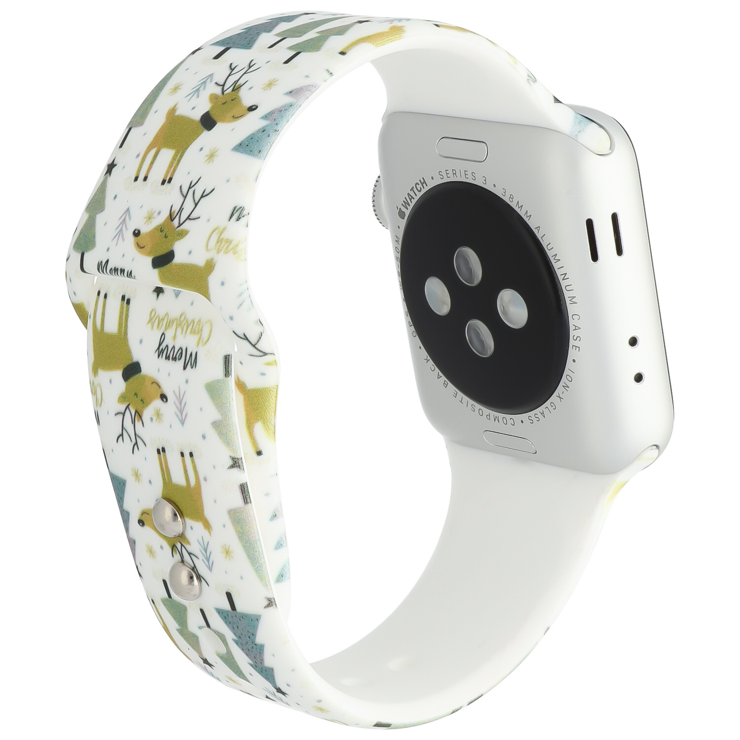 Apple Watch druck Sportarmband - Weihnachtsbaum weiß