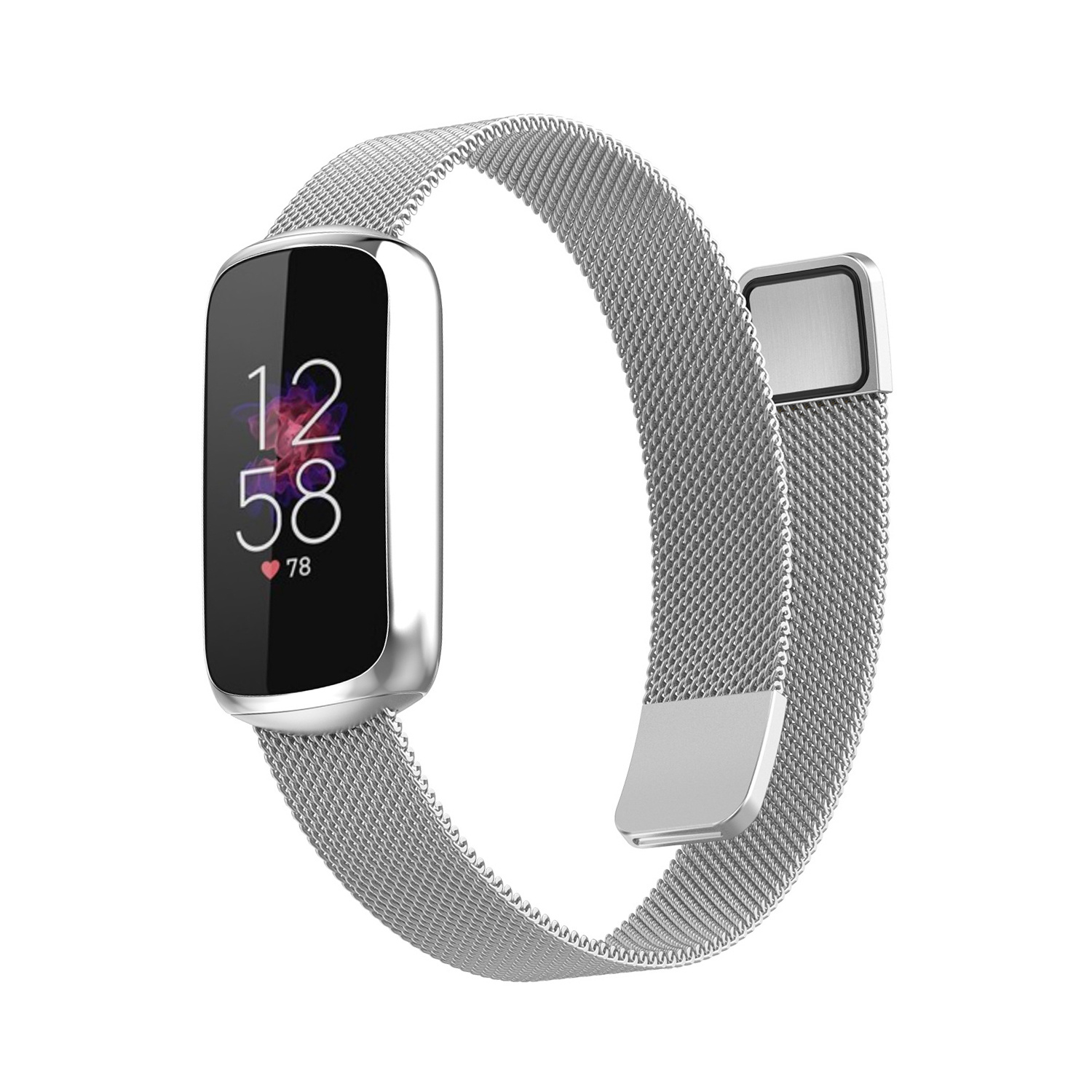 Fitbit Luxe Milanaise Armband - silber