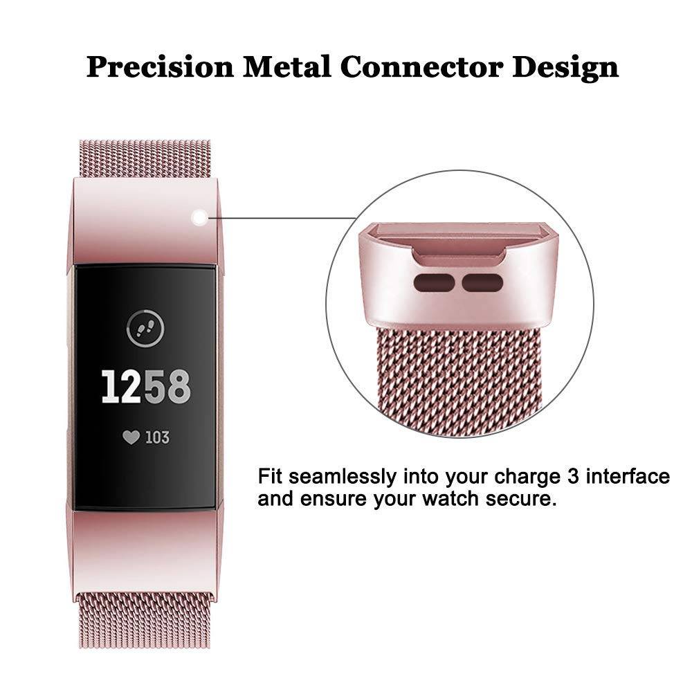 Fitbit Charge 3 & 4 Milanaise Armband - rosa