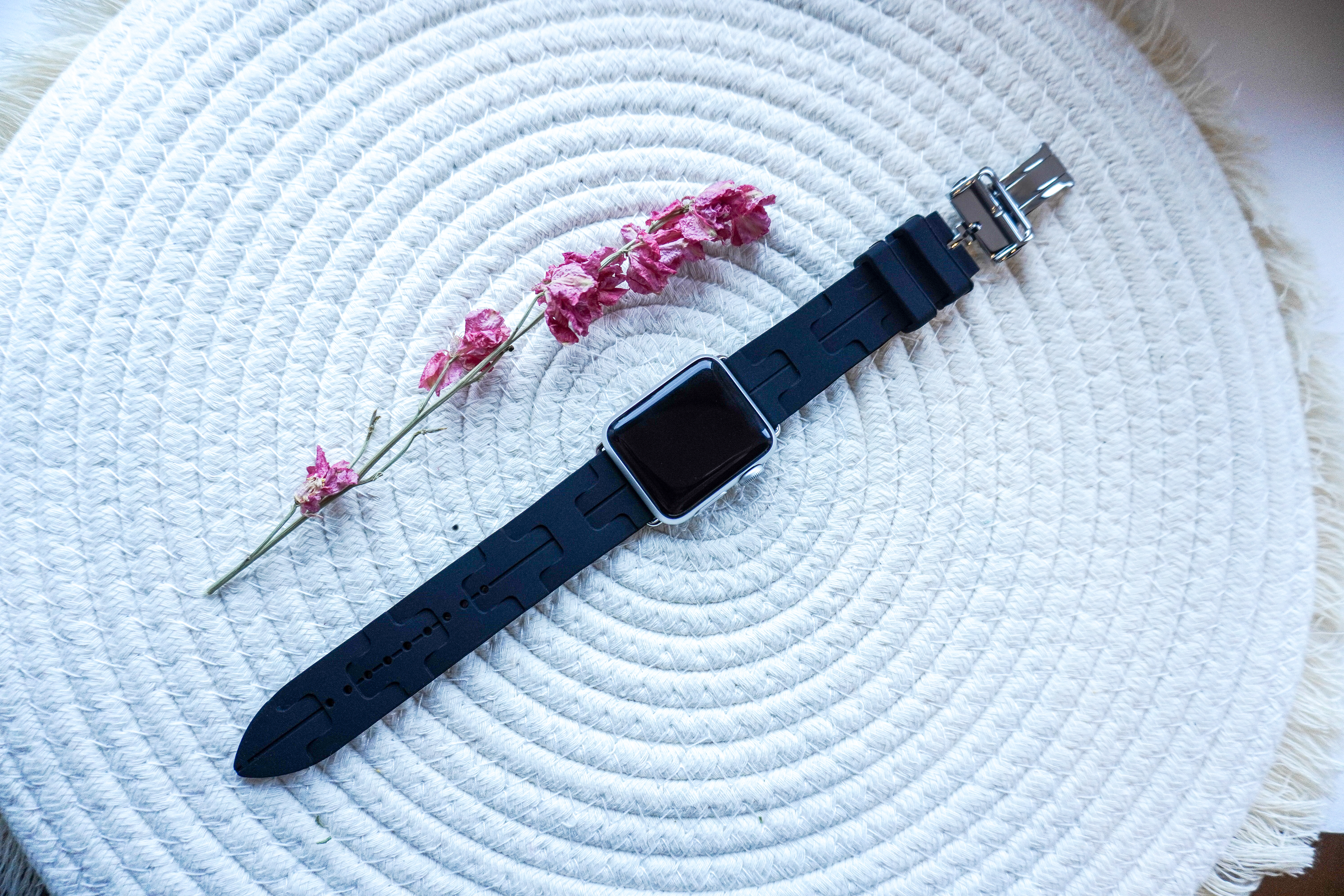 Apple Watch Sportarmband Hermès kilim single tour - schwarz