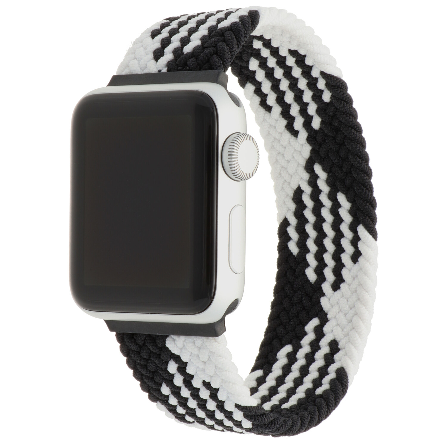 Apple Watch Nylon Geflochtenes Solo Loop - weiß schwarz
