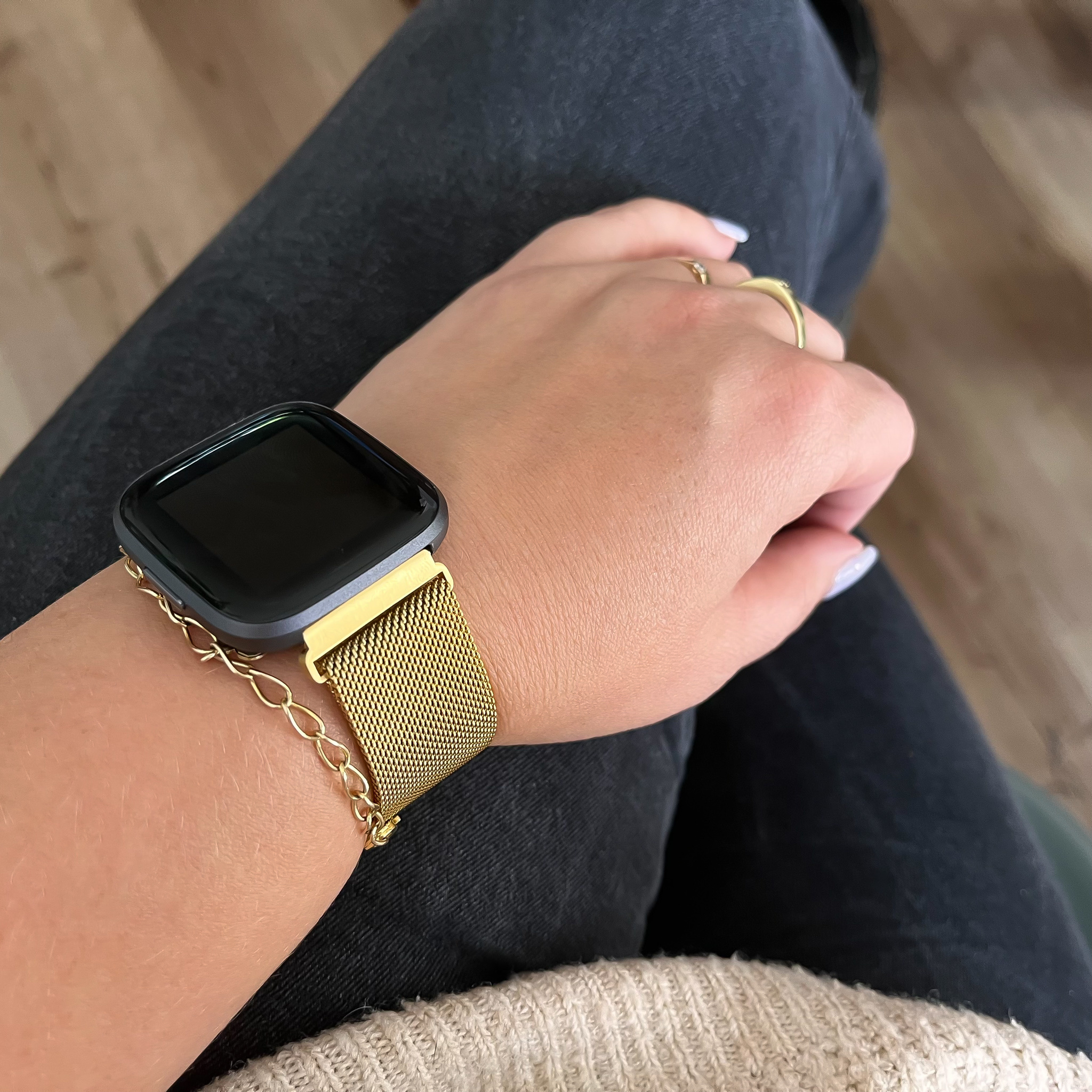 Fitbit Versa Milanaise Armband - gold